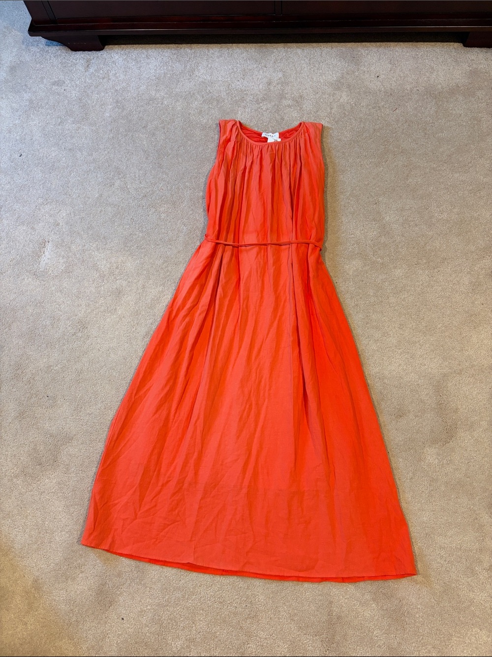 Gilli sleeveless coral maxi dess
